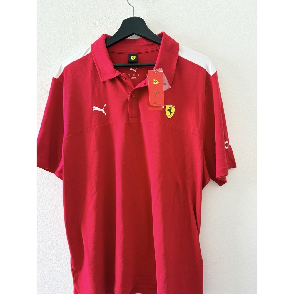 Puma Scuderia Ferrari F1 Polo Shirt Mens XL Red Celsius Live Fit New NWT